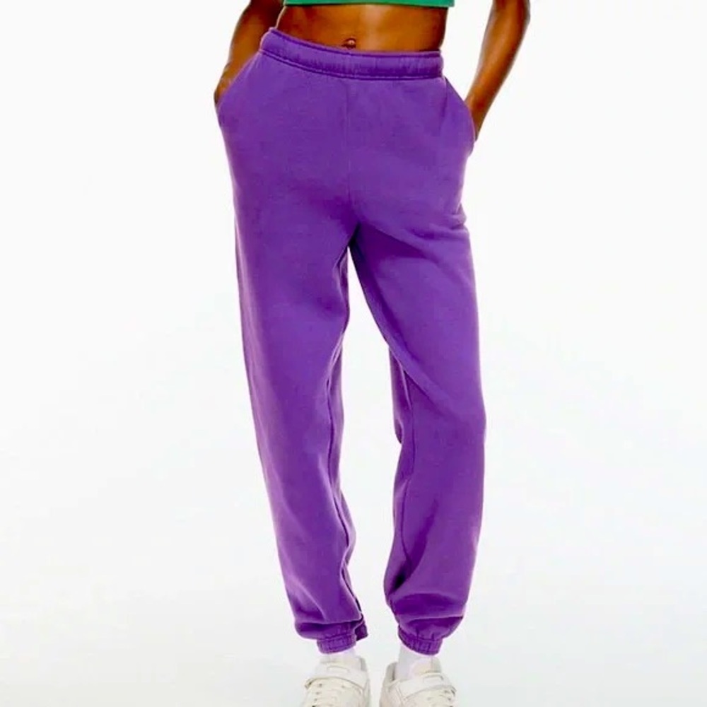 TNA Aritzia cozy af fleece perfect hi-rise sweatpants electric violet women’s s